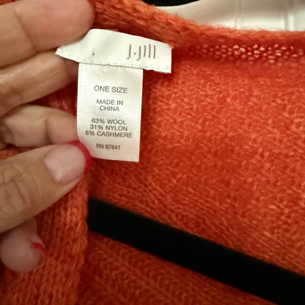 J. Jill Women's Vibrant Orange Sweater